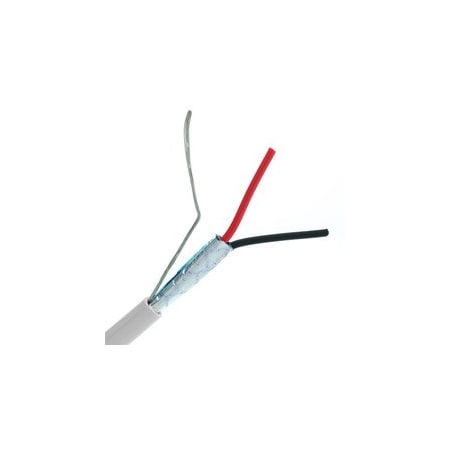 Cable Wholesale Shielded Plenum Security Cable, White, 22/2 (22 AWG 2 Conductor), Stranded, CMP, Spool, 1000 foot 11K4-52912MH